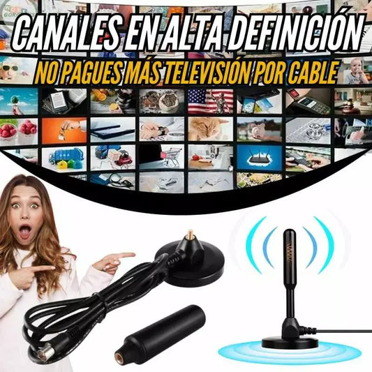 ANTENA TV UNIVERSAL CALIDAD ULTRA HD - 50% DESCUENTO